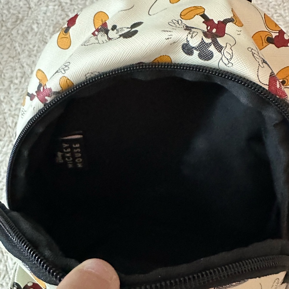 Disney Cream Mickey Mouse Pattern Mini Backpack - image 4